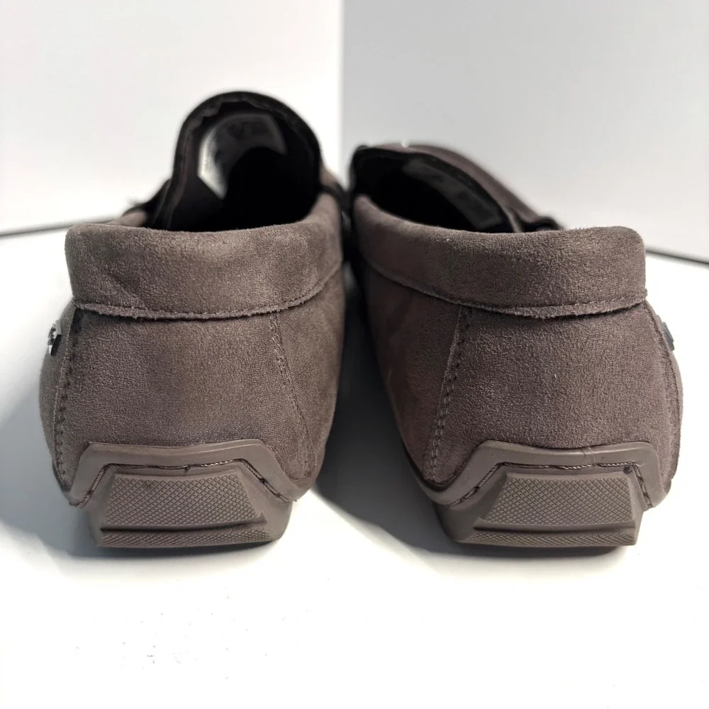 Tayno Men's Dark Grey Suede Bit‎ Loafers in Size